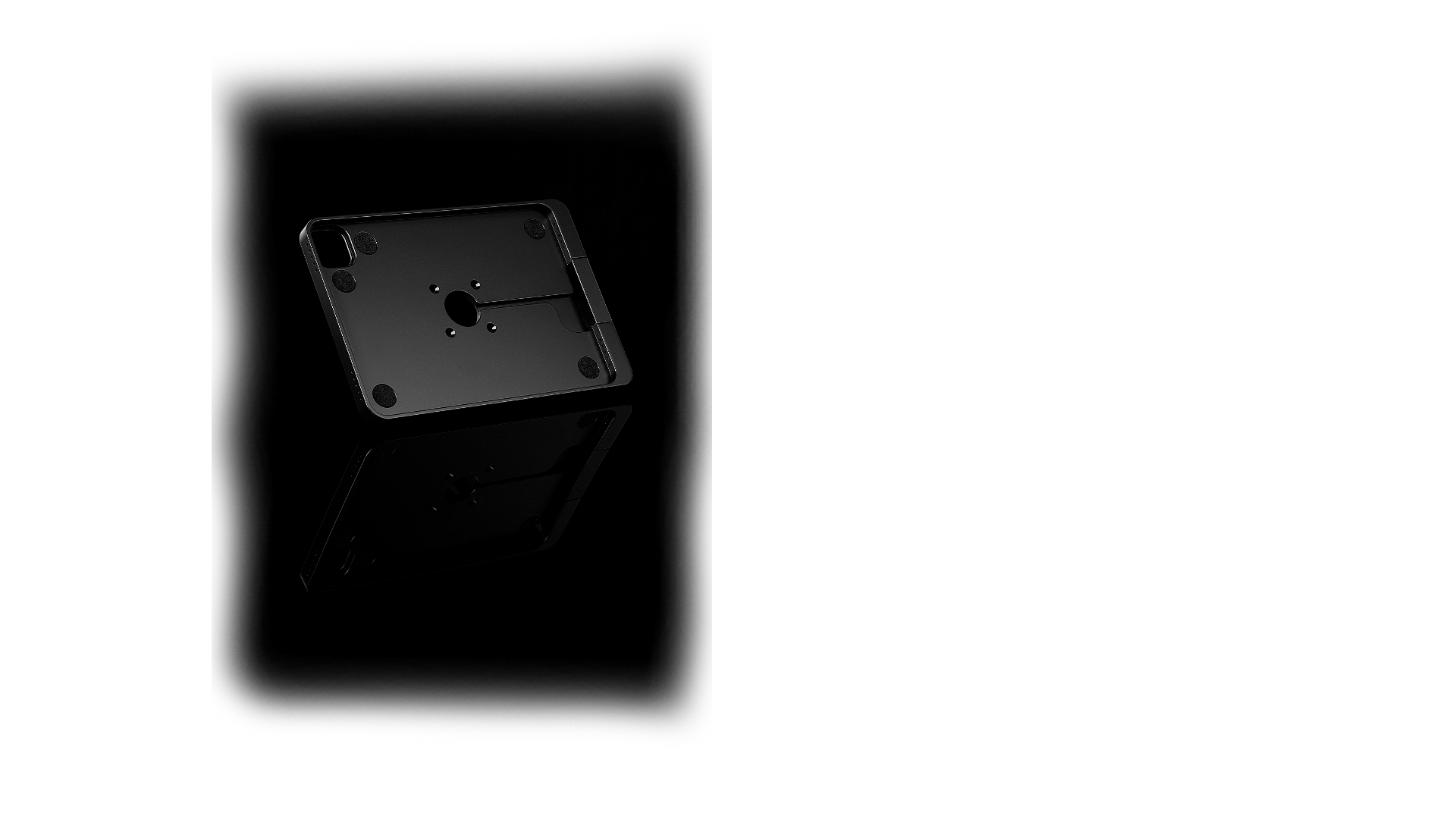 STANDED one – geschlossene iPad-Wandhalterung, Untersicht