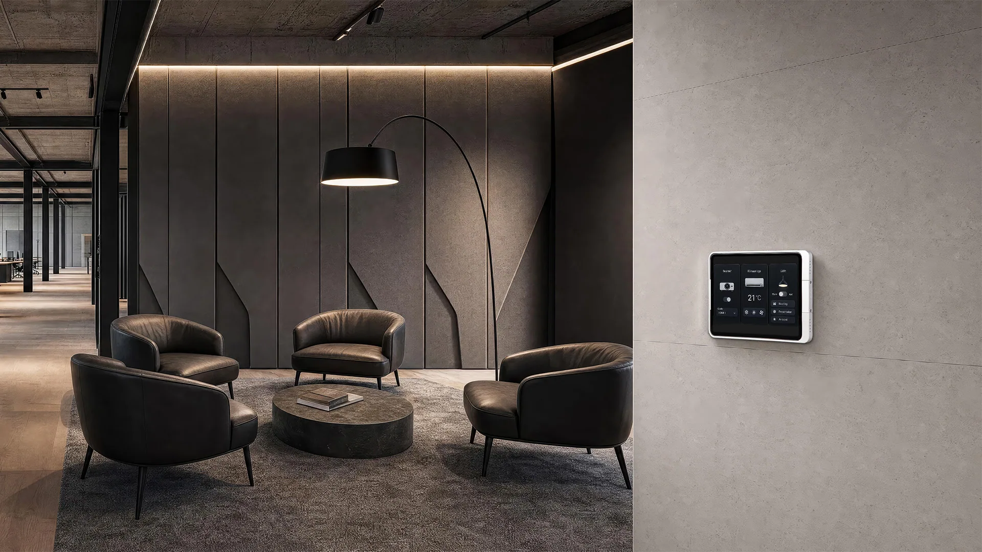 STANDED one – installiert in einer modernen Office-Lounge