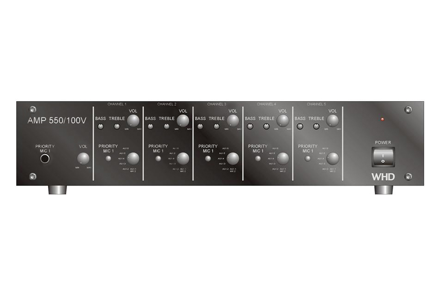 AMP 550/100V 100V-Verstärker 5x50W
